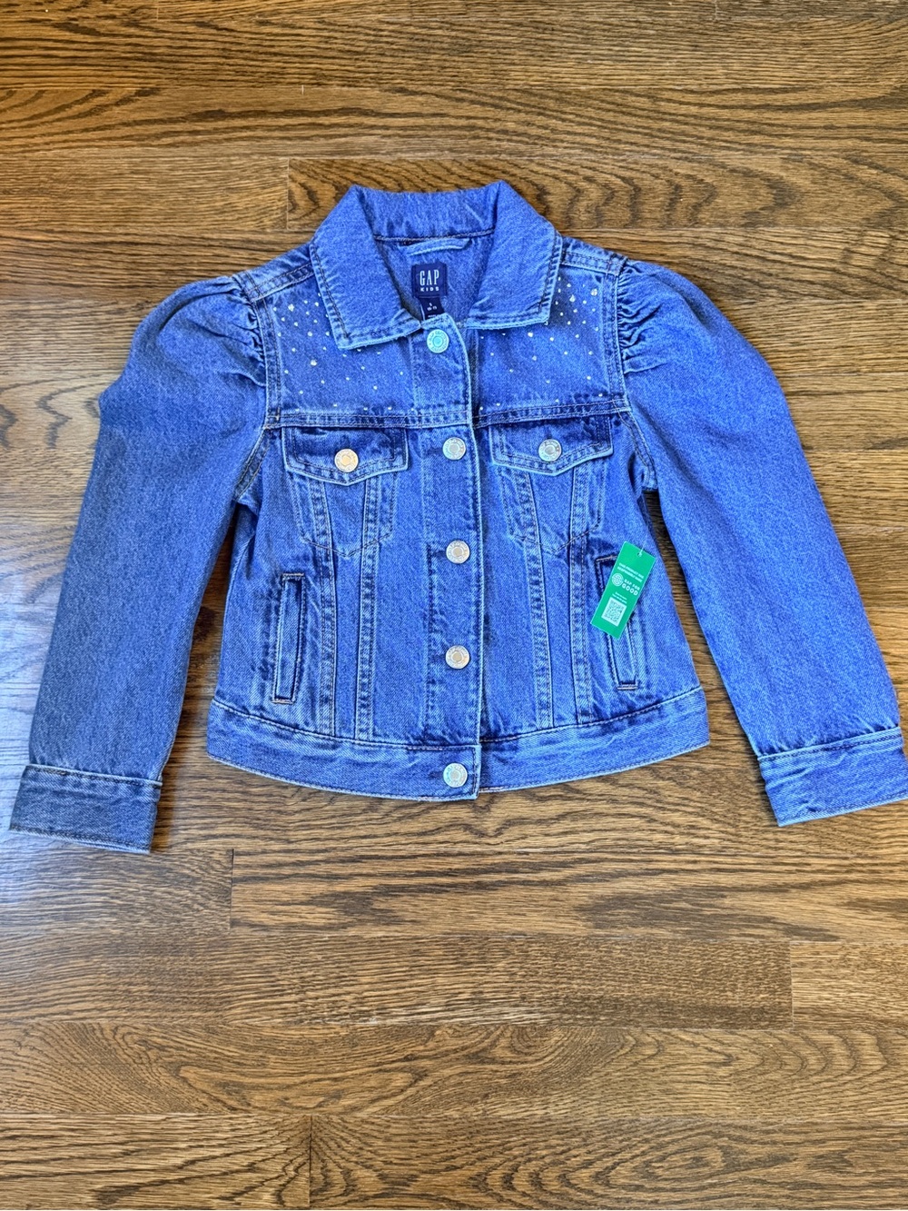 GAP Blue Denim Jacket with Stud Accents